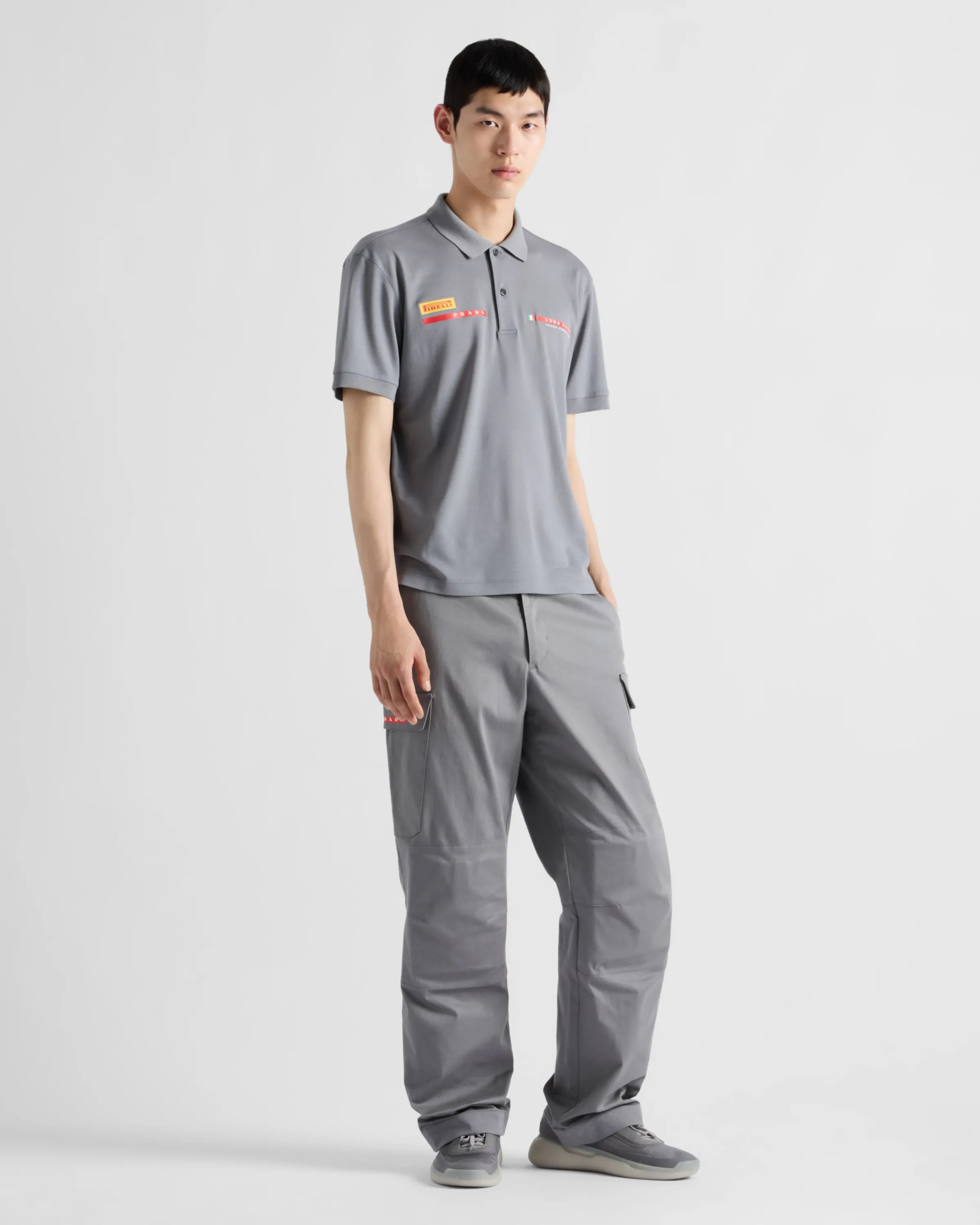 Uomo Prada Pantaloni Luna Rossa Pirelli in cotone stretch