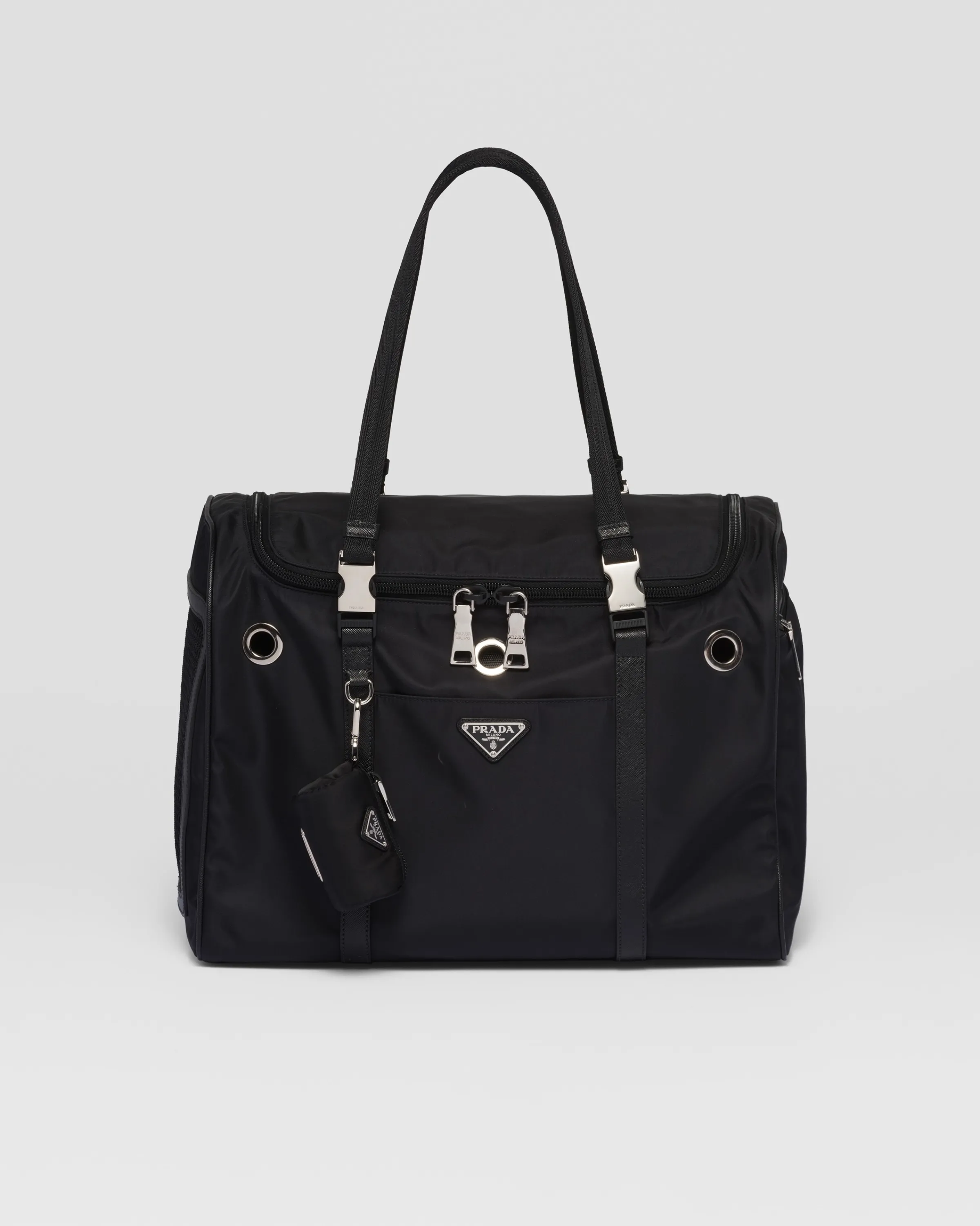 Prada Pet Bag in Re-Nylon e pelle Saffiano