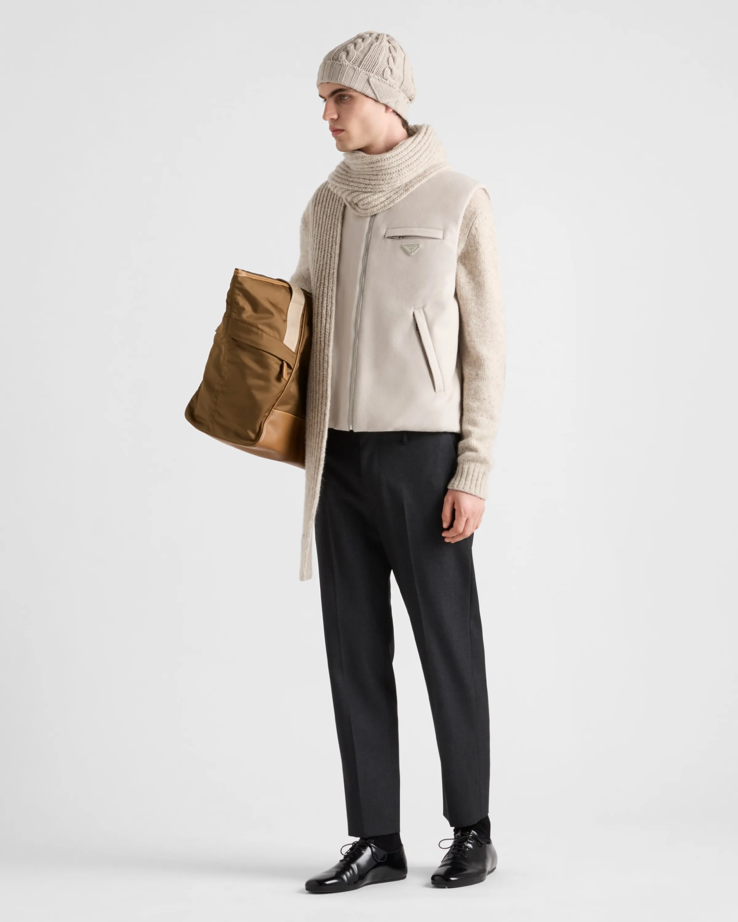 Uomo Prada Piumino gilet in cashmere