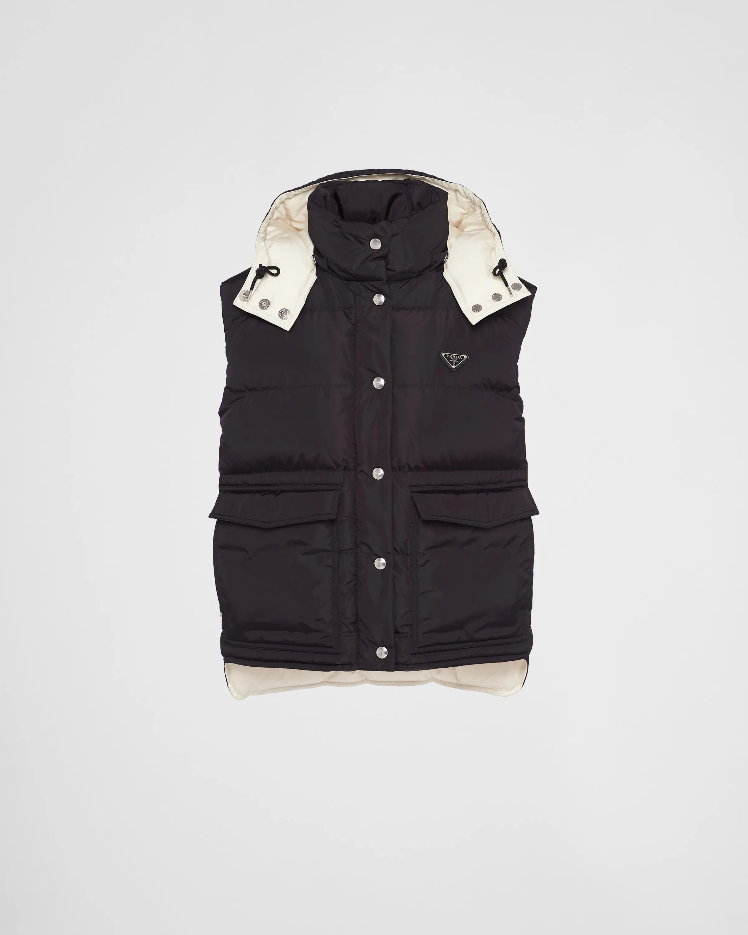 Donna Prada Piumino gilet in Re-Nylon