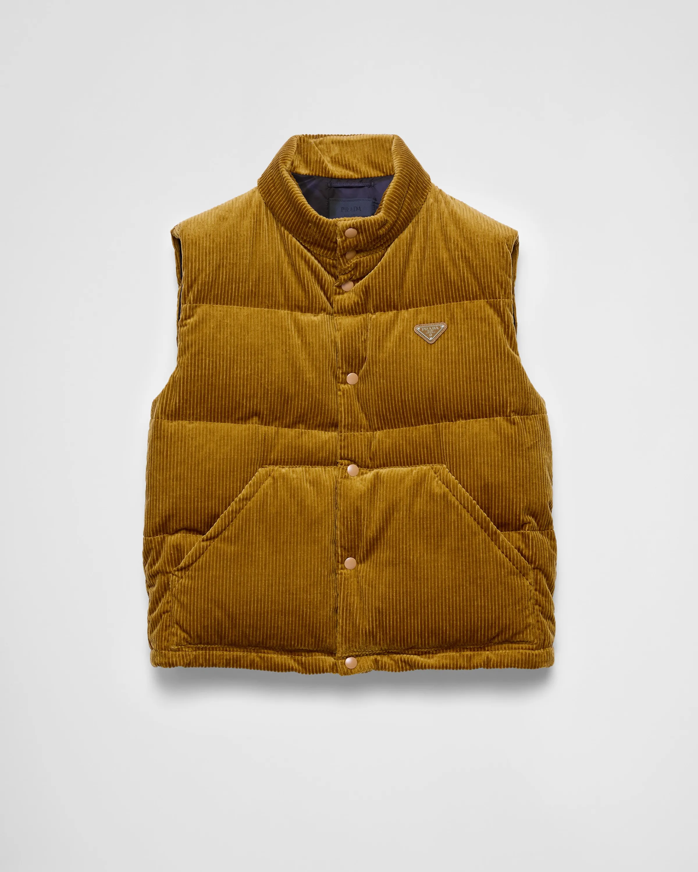 Uomo Prada Piumino gilet in velluto coste