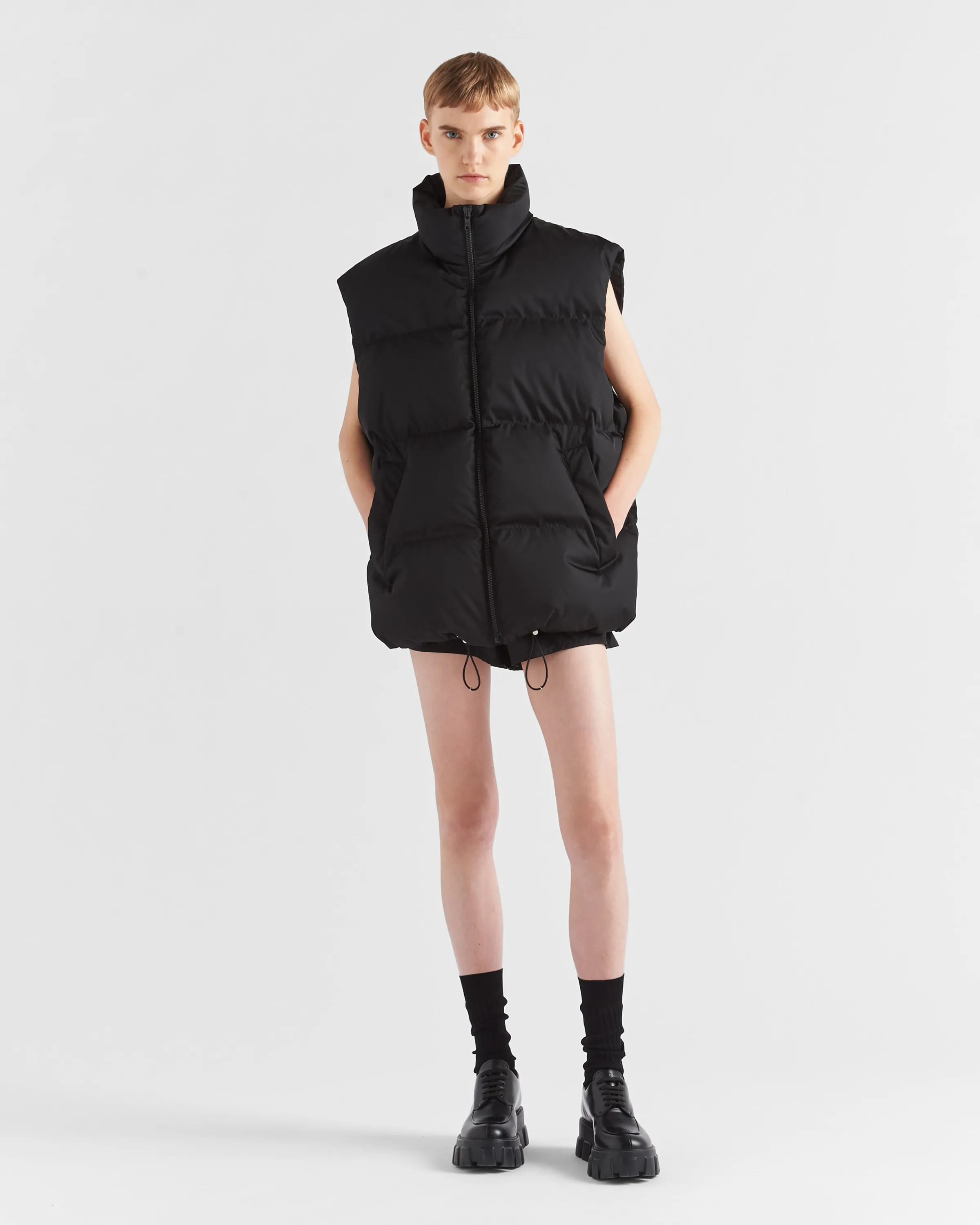 Donna Prada Piumino gilet oversize in Re-Nylon