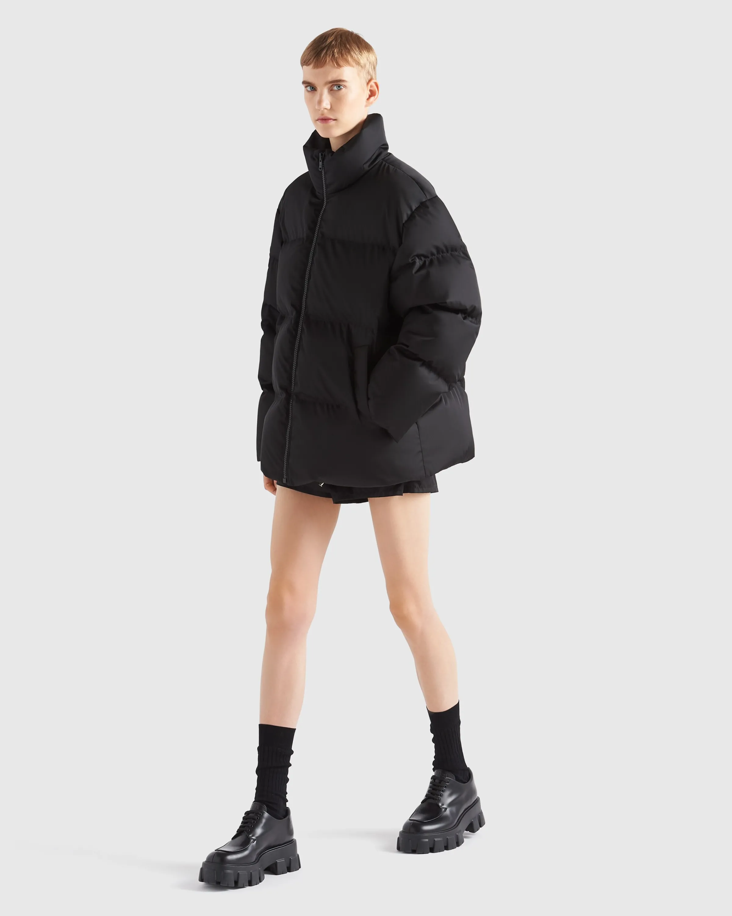 Donna Prada Piumino oversize in Re-Nylon