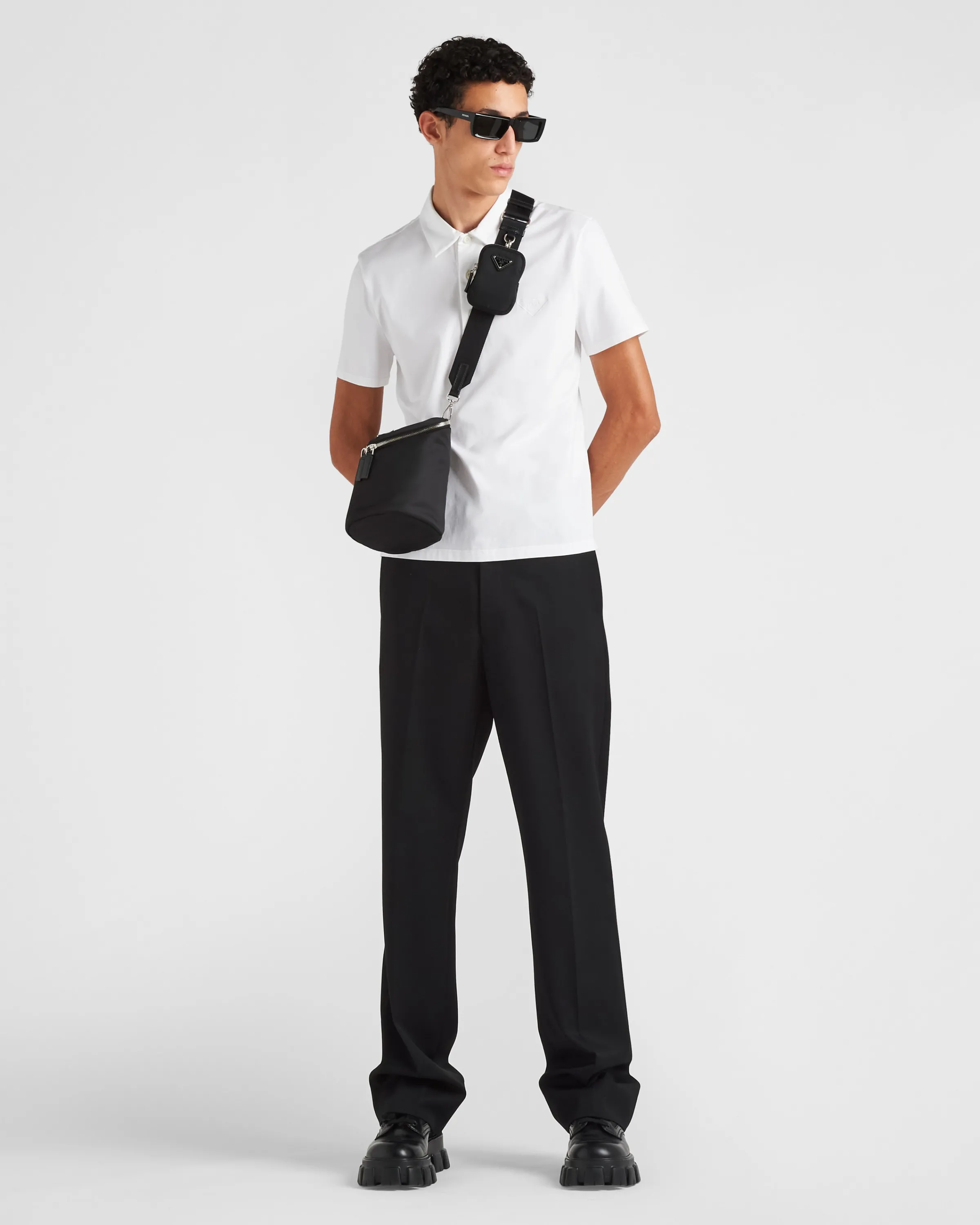 Uomo Prada Polo in cotone stretch