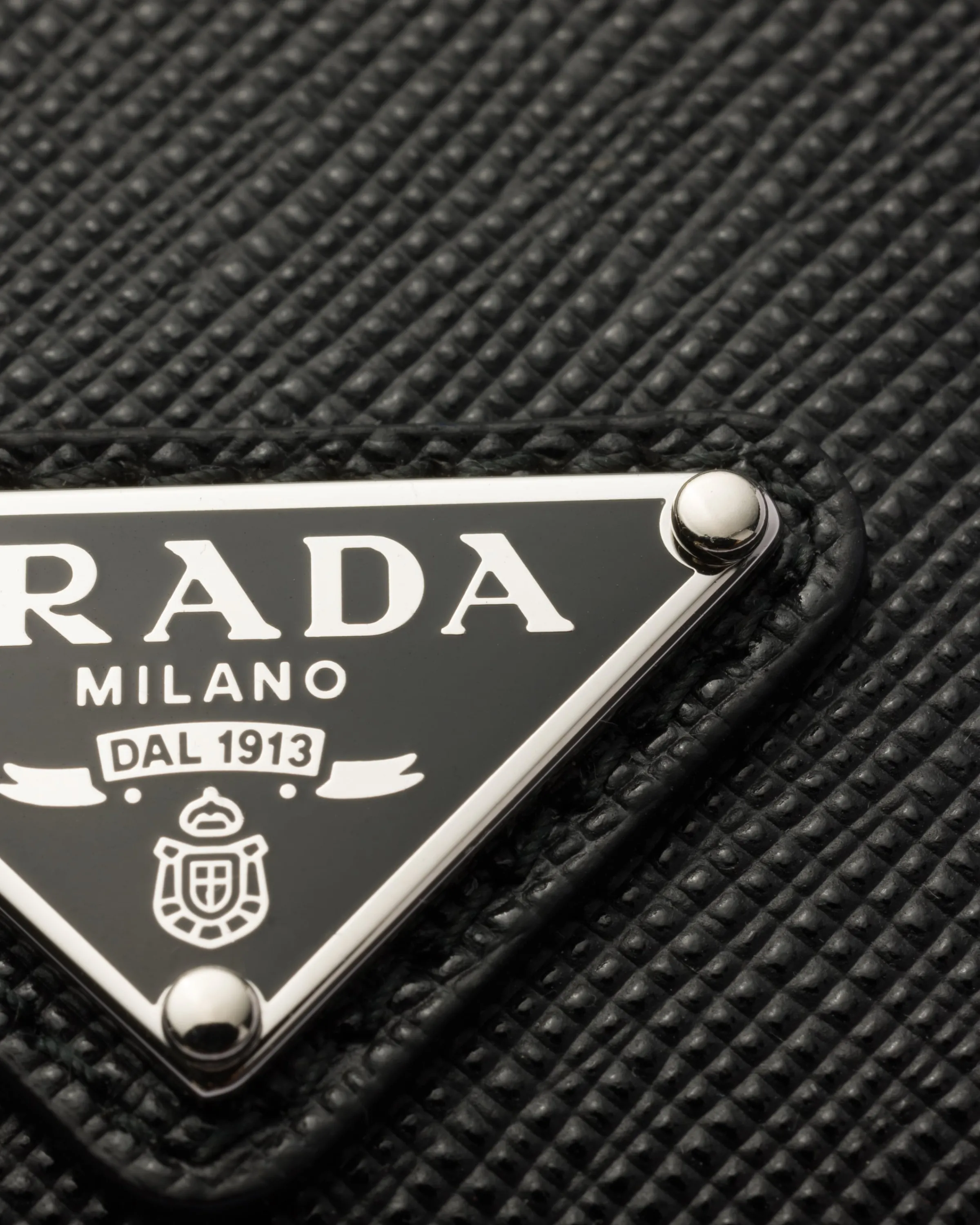 Donna Prada Porta badge in Saffiano