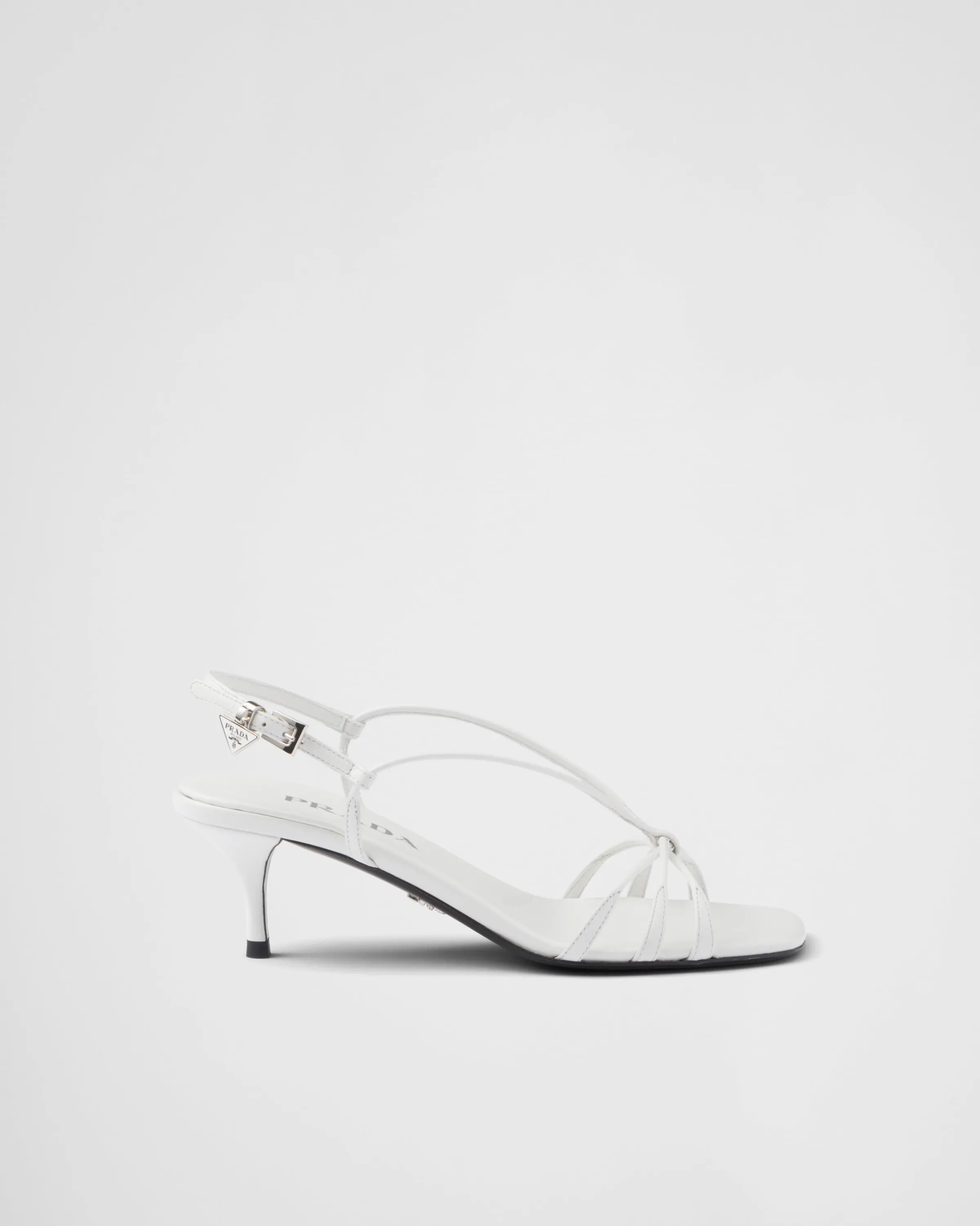 Donna Prada Sandali con tacco in pelle