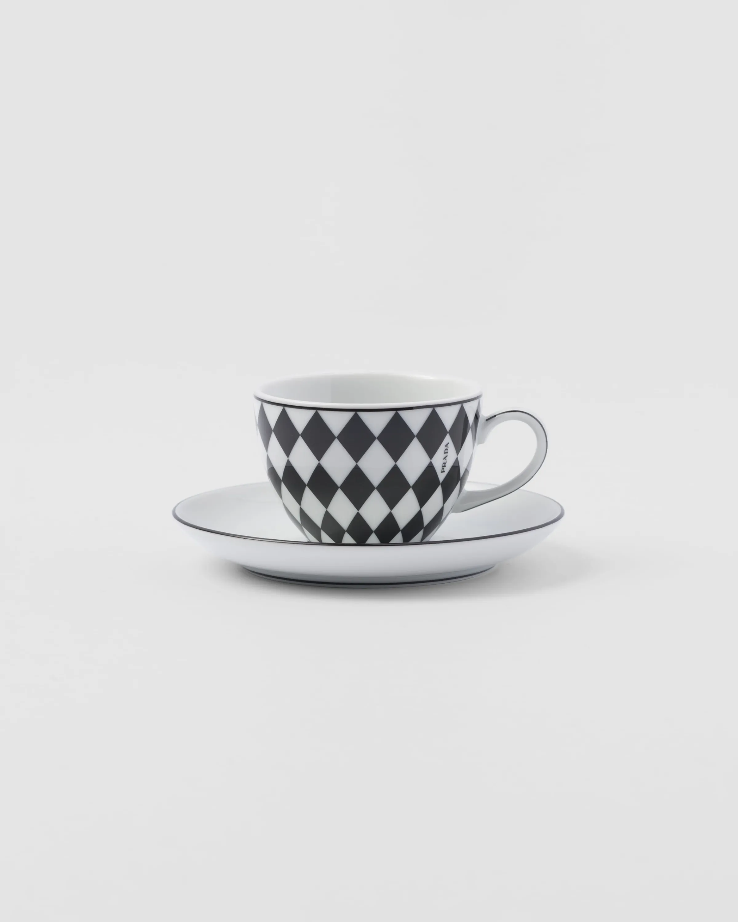 Prada Set di quattro tazzine da caffè in porcellana - Checkerboard