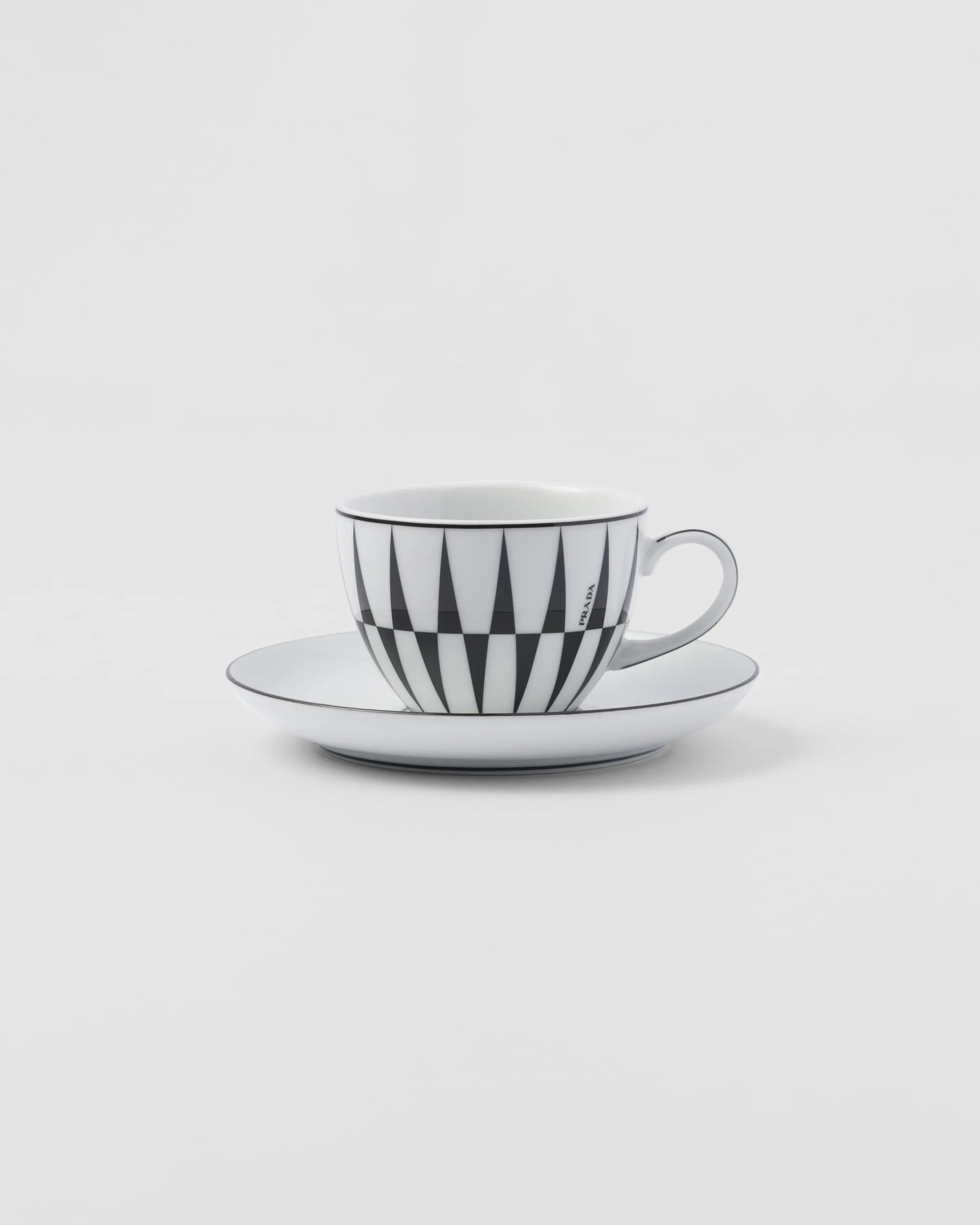Prada Set di quattro tazzine da caffè in porcellana - Stripes