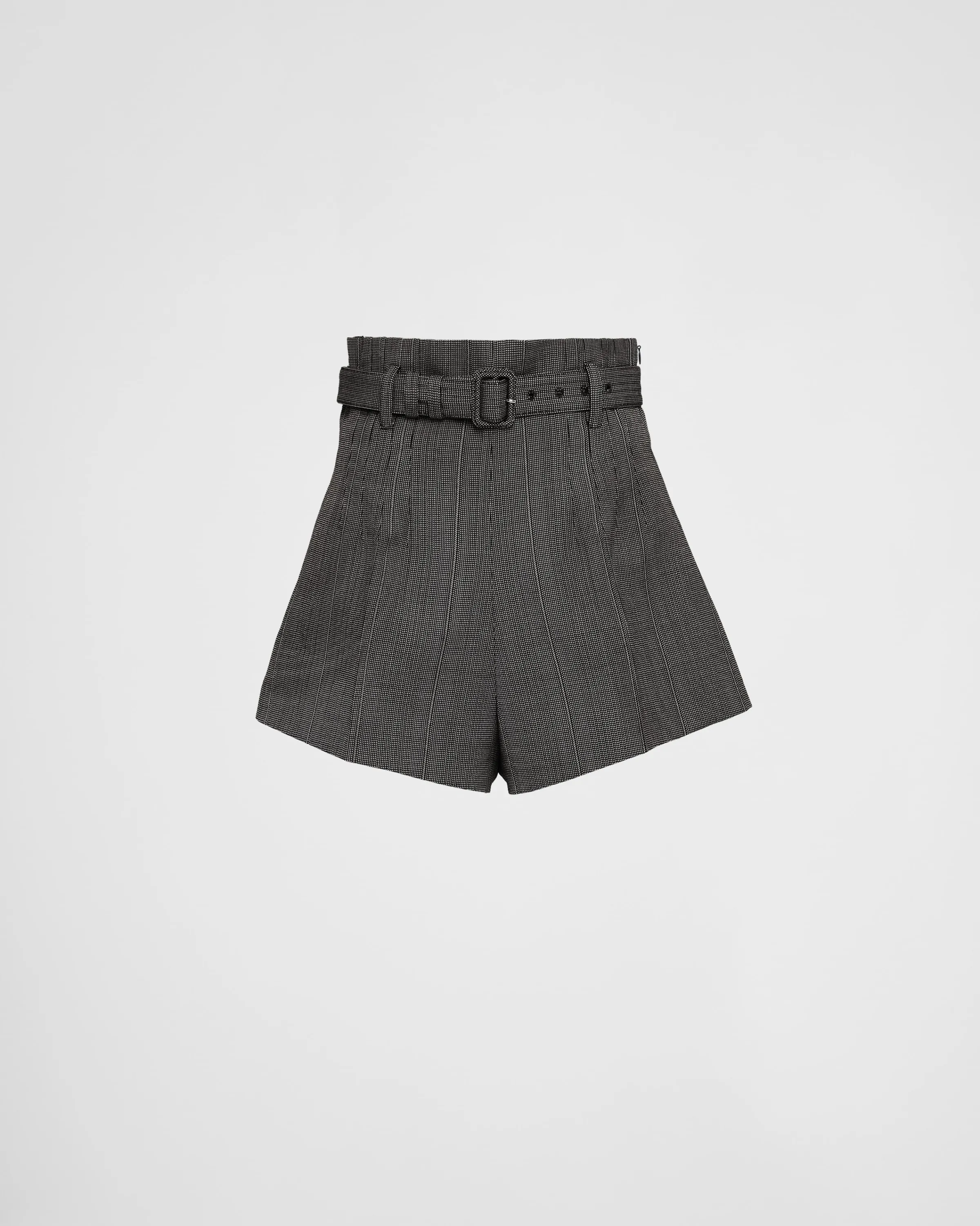 Donna Prada Shorts gessati in lana