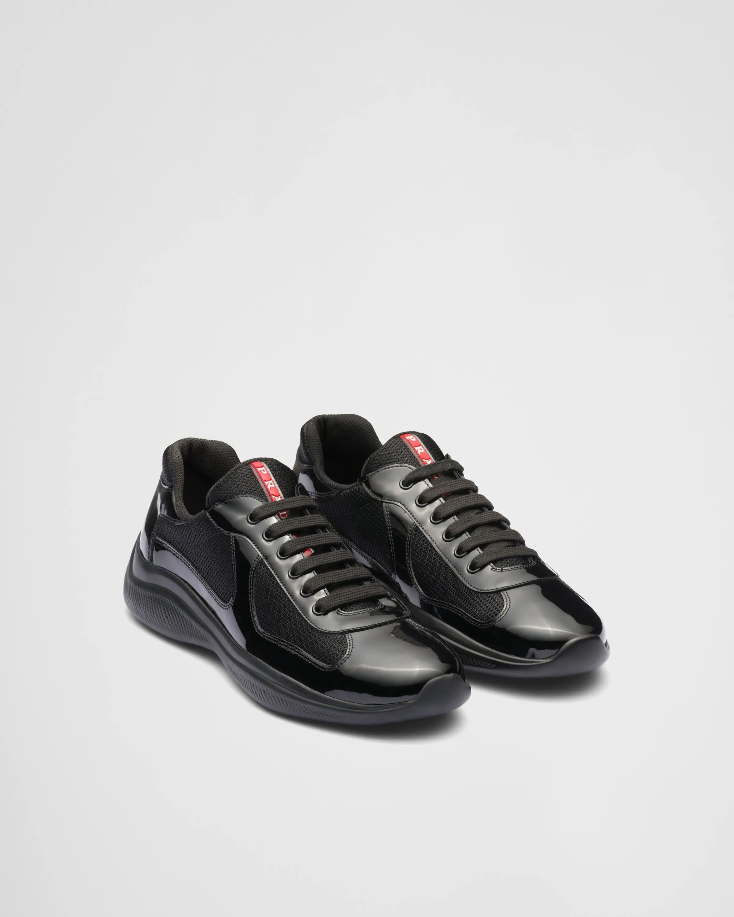 Uomo Prada Sneakers America's Cup in vernice e tessuto bike