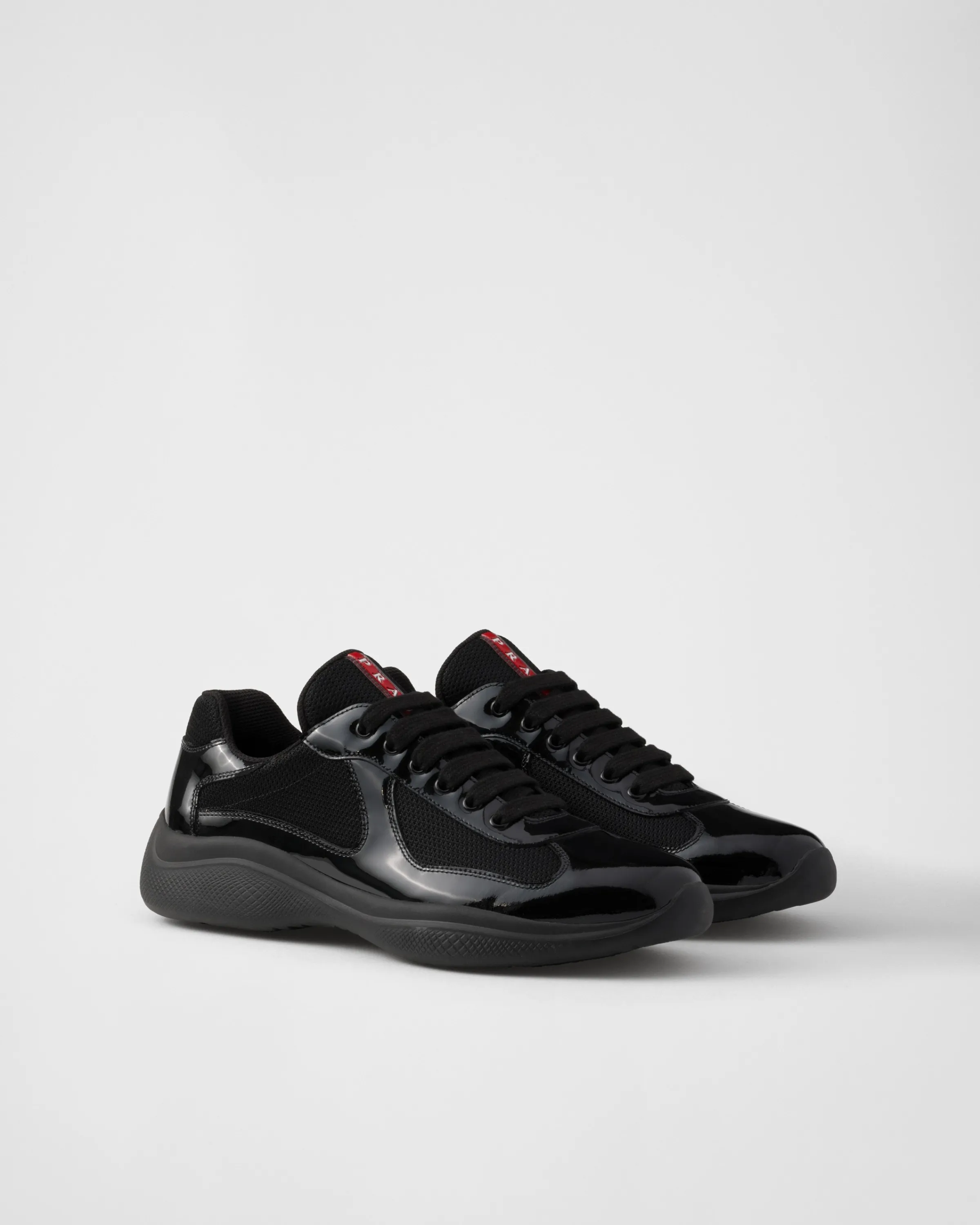 Uomo Prada Sneakers America's Cup in vernice e tessuto bike