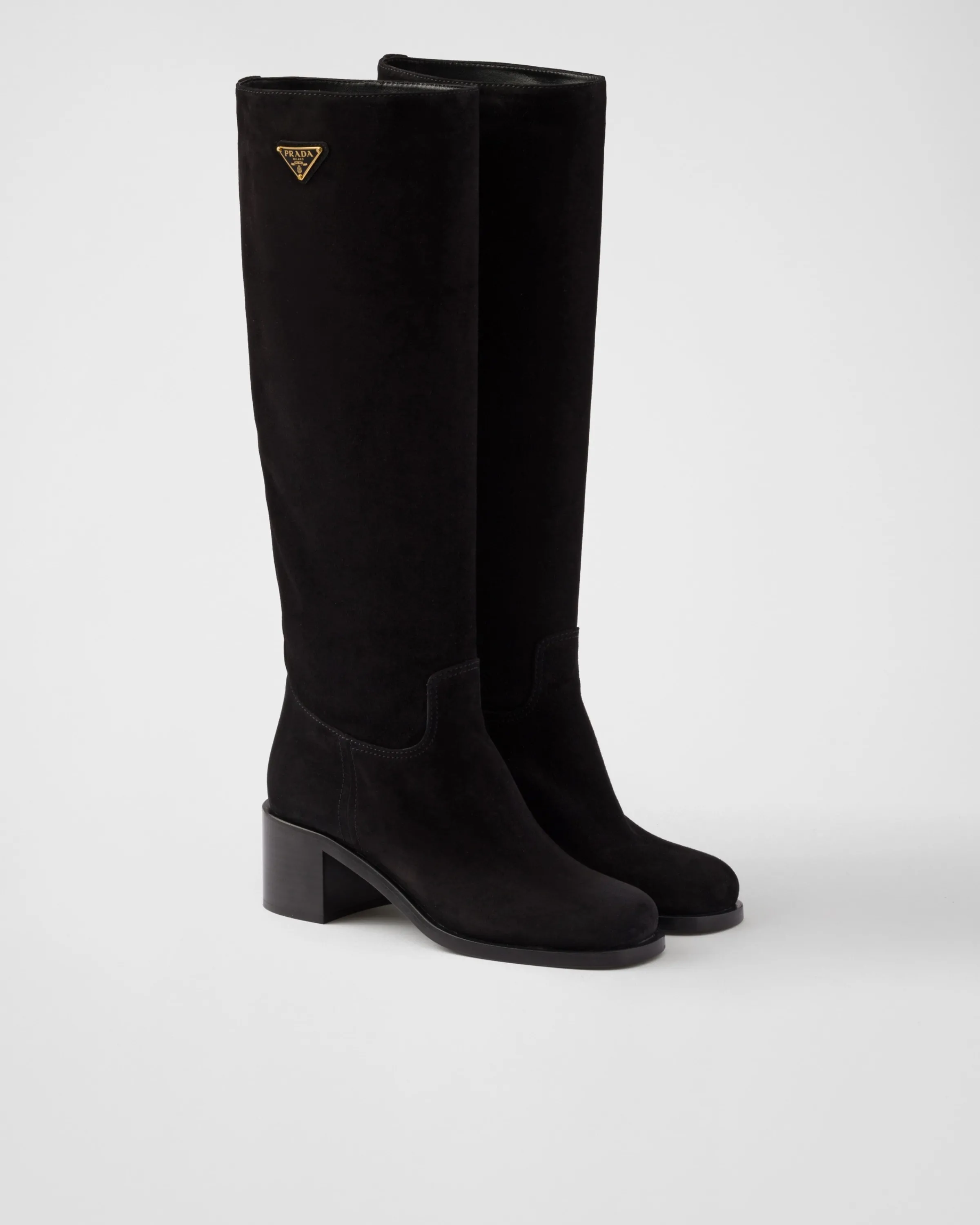 Donna Prada Stivali in pelle scamosciata