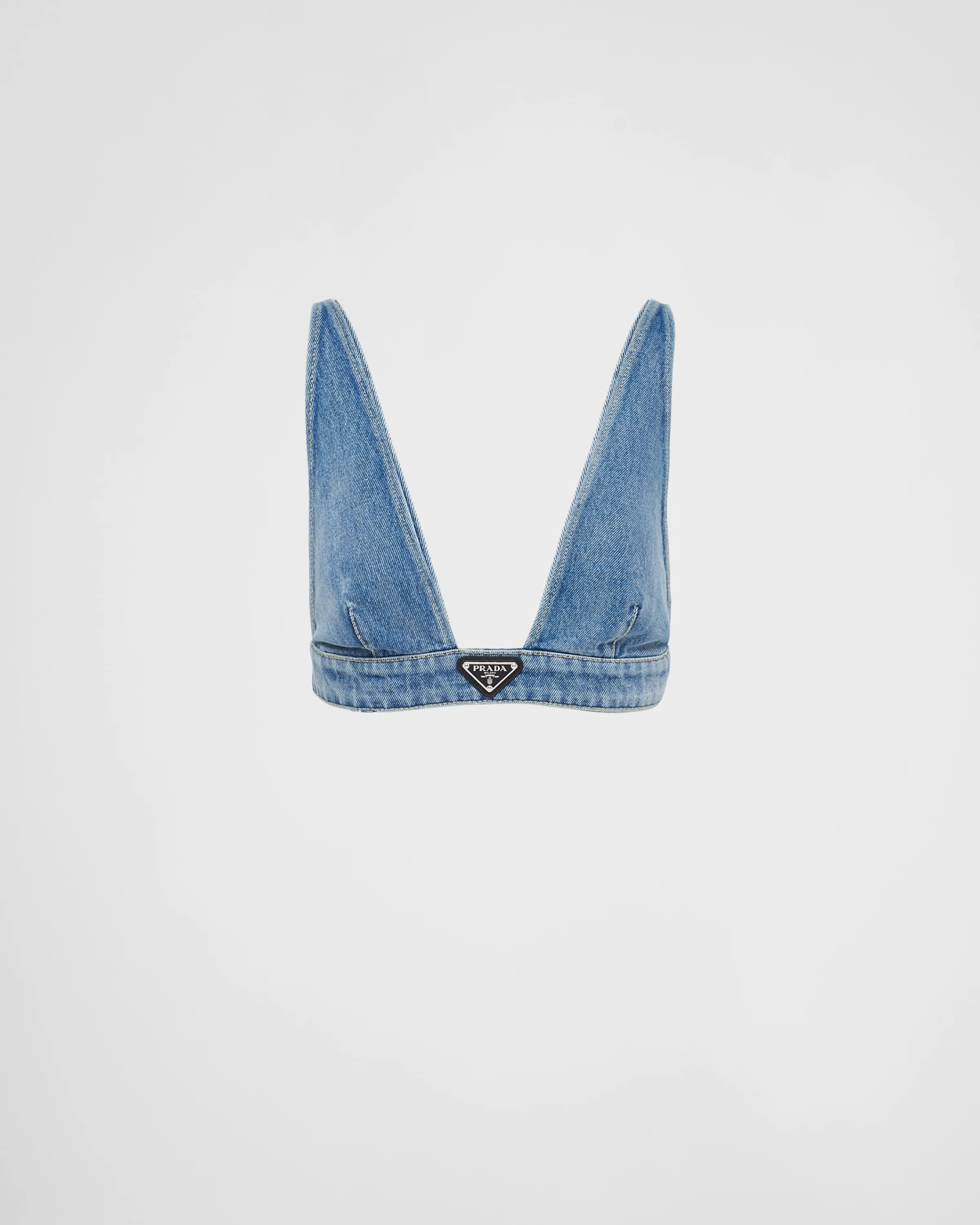 Donna Prada Top in denim organico