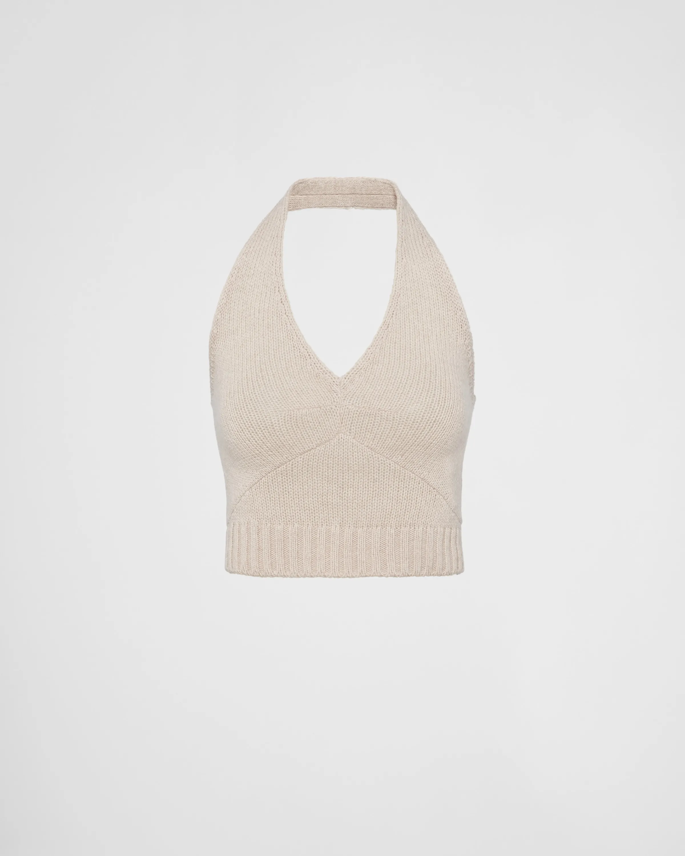 Donna Prada Top smanicato in lana e cashmere